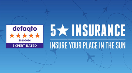 Defaqto expert rated 2021-2024. Five star insurance, insure your place in the sun.